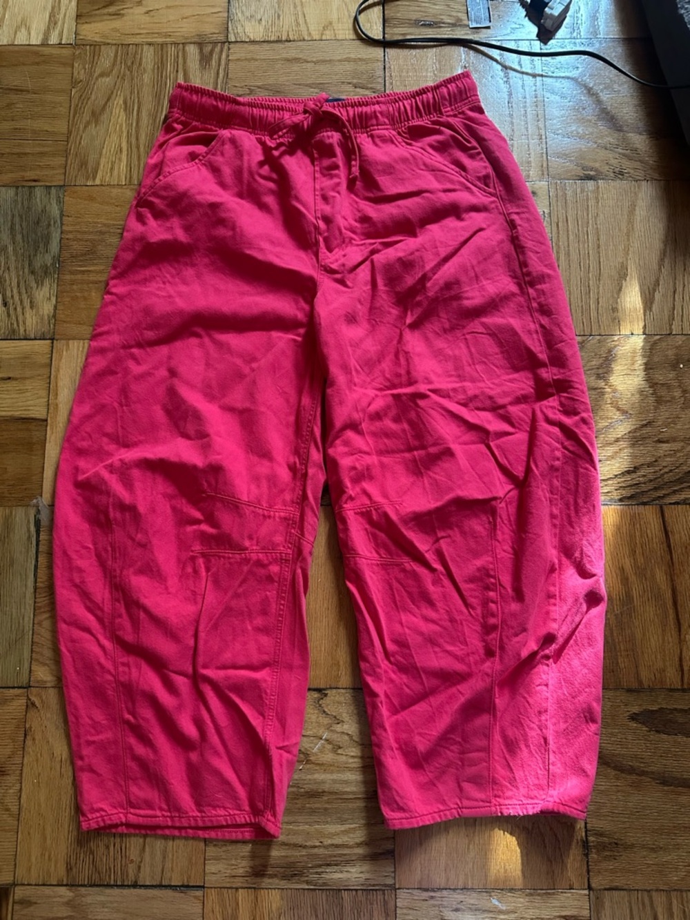 GAP pink barrel jeans